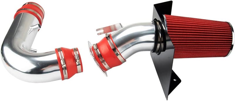 AUTOSITY 4" Cold Air Intake System Kits + Filter Aluminum Compatible with 1997-2003 F150 1997-1999 F250 1997-2003 Expedition 1998-1999 Navigator (Red) - Image 1